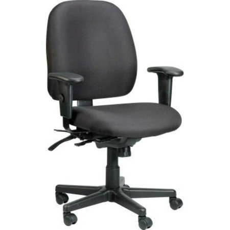 RAYNOR MARKETING Eurotech 4X4 Task Chair - Black Fabric 49802ABLK